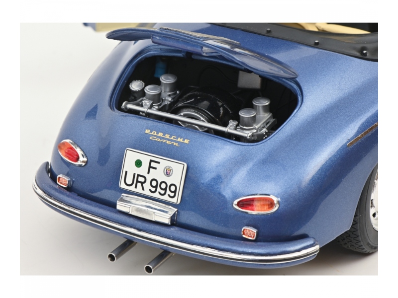 Schuco 452649800 Porsche 356 A Speedster Véhicule Miniature Échelle 1:87 Bleu avec intérieur Beige 