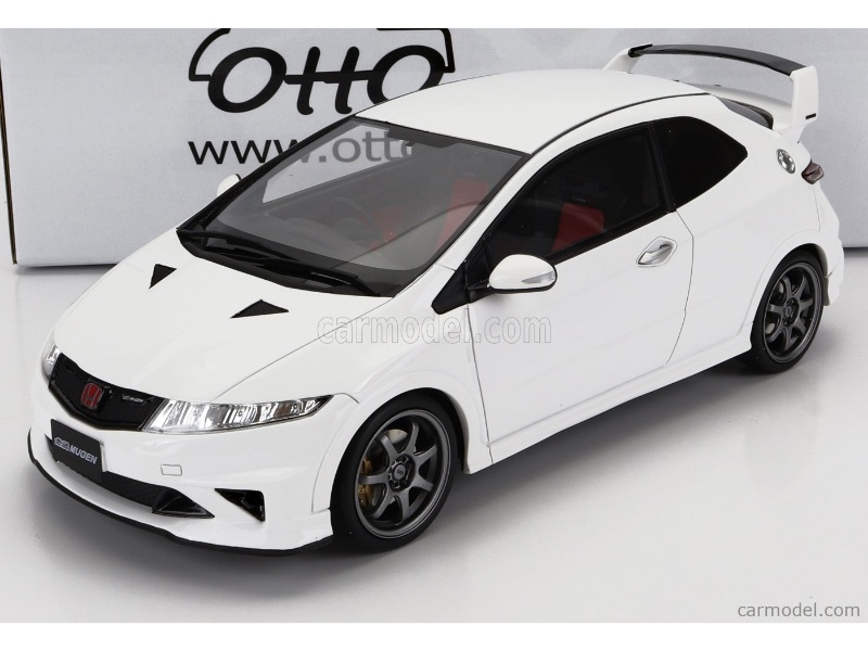 Otto 1:18 Honda Civic FN2 Type R Mugen White - gtrmodels