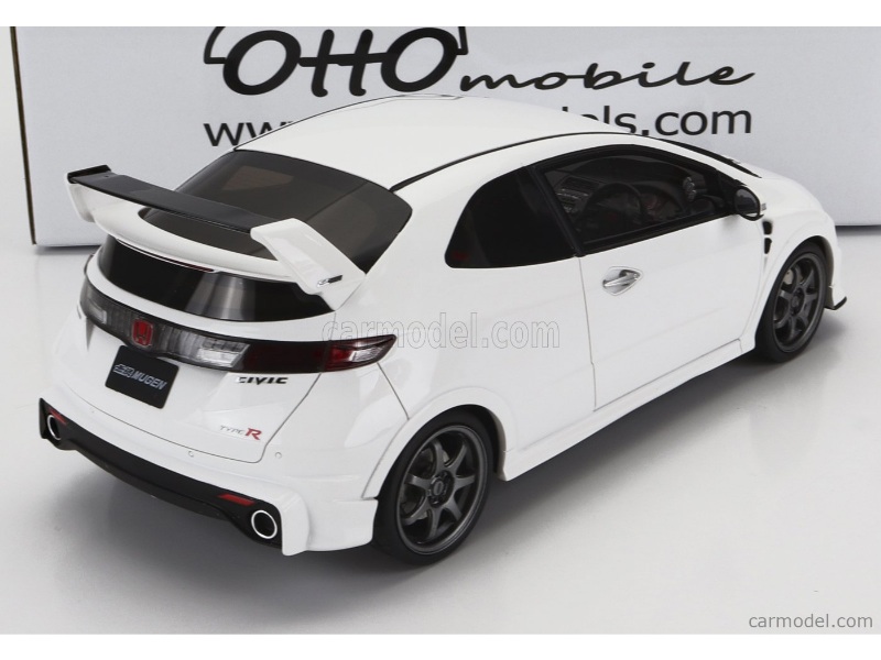 Otto 1:18 Honda Civic FN2 Type R Mugen White - gtrmodels