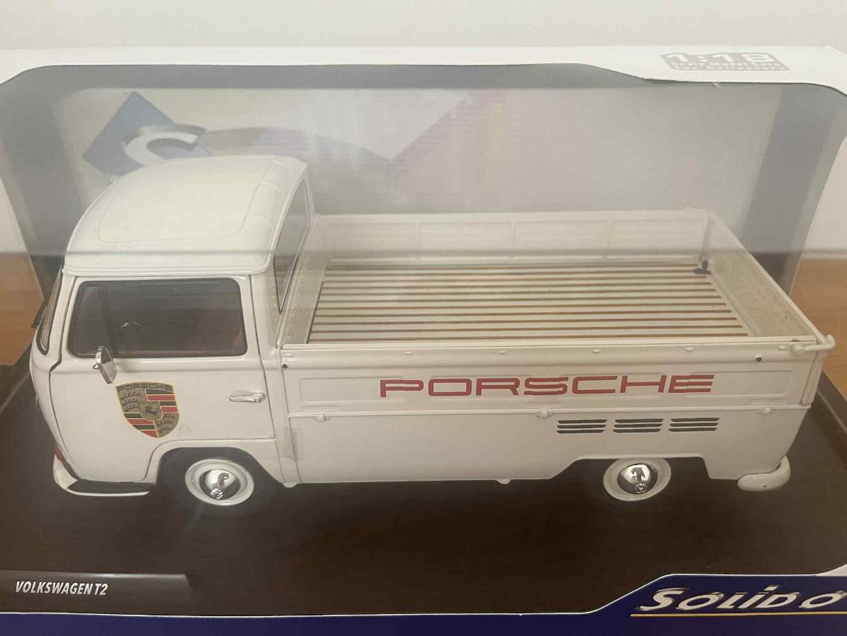 Solido 1:18 Volkswagen T2 Pick Up- Porsche Transporter With Decals – 1968 NEW! - Image 2